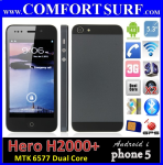 Hero H2000+ MTK6577 Dual SIM GPS Iphone 5 Alike Smart Phone
