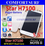 5.5" Star H7100 MTK6577 Galaxy Note II Dual SIM GPS 4.1.1 Smart Phone