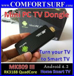 MK809 III Mini PC TV Dongle Stick RK3188 1.8GHz 2G RAM Android 4.2 Smart TV Box