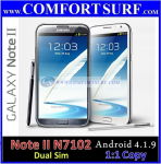 5.5' Samsung Note II  N7102 1:1 Copy Android 4.1.9 GPS SmartPhone