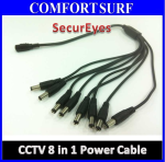 8 in 1 CCTV POWER CABLE, 12V DC 1 Split 8 Power Cable