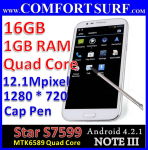 5.8' Star S7599 MTK6589 16GB Quad Core Android 4.2.1 GPS SmartPhone