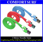 1 Meter Noodle Style Lightning 8 Pin USB Sync Data / Charging Cable for Apple iPhone 5, iPad Mini, iPad 4, iPod Touch 5
