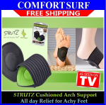 New!! All-Day Relief for Achy Feet! STRUTZ Cushioned Arch Support