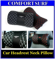 Latest Design !! Car Headrest Neck Pillow Wine Comfort Leather head Pilow