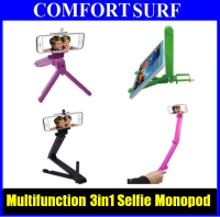 Multifunction 3 in1 Selfie Stick Monopod / Tripod / Phone holder / Tablet Holder Foldable