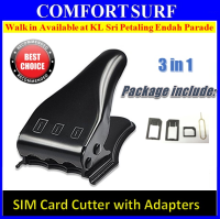 3 in 1 Mobile Phone Micro Nano Triple Sim Card Cutter with Adapters