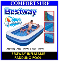 BESTWAY INFLATABLE PADDLING POOL 54005 Family Size 201x150x 51cm