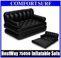 Original BestWay75056 Multifunction Inflatable Air Sofa Double Seats + Foot Rest + Pumper