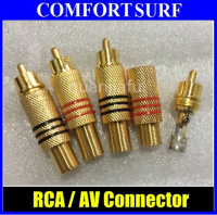 Solderless RCA Male Plug AV Audio Video Connector Adapter