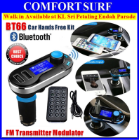 BT66 Car Wireless Bluetooth Hands-free Kit MP3  / WMA Player FM Transmitter Modulator Dual USB Car Charger SD LCD Remote