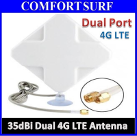 35dBi (17.5dBi x 2) Dual SMA / TS9 / CRC9 Port x2 Mimo 4G LTE Antenna