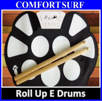 Portable Professional Roll-Up Electronic Drum Musical Instrument With Pedal Expansion