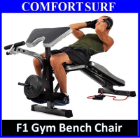 F1 Professional Multifunction Gym Fitness Sit Up Dumbbell FID Bicep Leg Curl Bench Chair