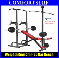 Weightlifting Bench Chin-Up Pull up Bar / Dumbbell Sit up Chair Optional Lats Pull Down