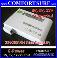 G-Power 13600mAH Real Capacity 5V, 9V, 12V Portable Mobile Power Bank