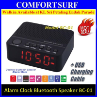 Portable Desktop LED Display Alarm clock Bluetooth Speaker Alarm clock, Radio, Memory Card
