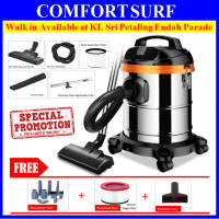 Heavy Duty 1200W 3-in-1 Dry / Wet / Blower 15L Vacuum Cleaner - FREE Brush + Second Stage Filter