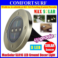 Solar Powered LED lamp Stainless Steel In Ground light Outdoor Garden Pathway Deck Marker