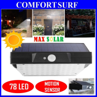 78 LED Solar Power PIR Motion Sensor Waterproof Wall Light Outdoor Garden Lamp