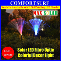 2 Pcs Solar Powered LED Lamp 7 Colors Changing Fiber Optic Garden Landscape Decoration Light Bulb