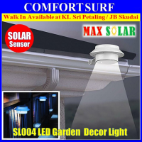 Outdoor Solar Powered 3 LED Wall Path Landscape Mount Garden Fence Light Lamp