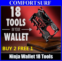Offer * 2pcs Wallet Ninja 18 in 1 Multi Purpose Credit Card Size Pocket Screw Driver Tool