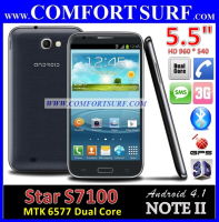 5.5" Star S7100 MTK6577 Galaxy Note II Dual SIM GPS 4.1.1 SmartPhone