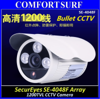 SecurEyes 1/4' CMOS HD CCD 1200TVL CCTV Dome Color Camera 3pcs Array IR