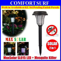 2 in 1 Solar Powered UV LED Light Lamp + Mosquito Killer For Garden Lawn Mosquitoes Insect Pest Repeller Killer