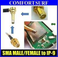 SMA FEMALE / MALE to IP-9 Pigtail Patch Lead Converter Cable