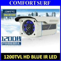 1200TVL 6pcs Crystall Blue Nano IR Lamp Outdoor Waterproof CCTV Camera Auto Balance