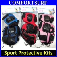 Sport Scooter Kids Protective Safety Kits - 6pcs Set (Wrist / Gauntlets / Knee)
