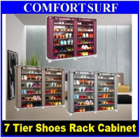 Quality 7 Tier 12 Columns Shoe Shoes Rack Cabinet Wardrobe Organizer