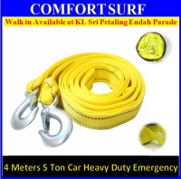 4M 4 Meter 5 Ton String Tonnes Tow Rope Hooks for Heavy Duty Car Vehicle Boat Strap Emergency tools