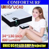 UNIC UC40 LED Projector 800 Lumens with Full HDMI, USB, AV, SD Card