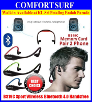 NEW BS19C Sport Wireless Bluetooth 4.0 Handsfree Headset MP3 by Memory