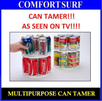 Kitchen CAN TAMER double layer shelf home storage carousel organizer