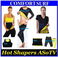 Neoprene Slimming Top Tube Pants Fitness Body Hot Shaper Sport Training slim Set ASoTV