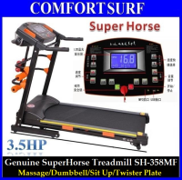 Genuine SuperHorse Multifunction Treadmill SH-358MF 3.5HP with Massage Device Dumbbell Sit up Twister Plate