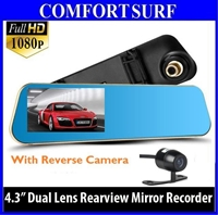 4.3 inch Car Mirror DVR Recorder 1080 wf Rear Camcorder Rearview
