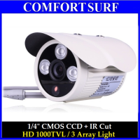 SecurEyes 1/4' CMOS HD CCD 1000TVL CCTV Dome Color Camera 3pcs Array IR