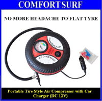 Portable Auto Car Pump Tire Tyre Inflator Mini Air Compressor