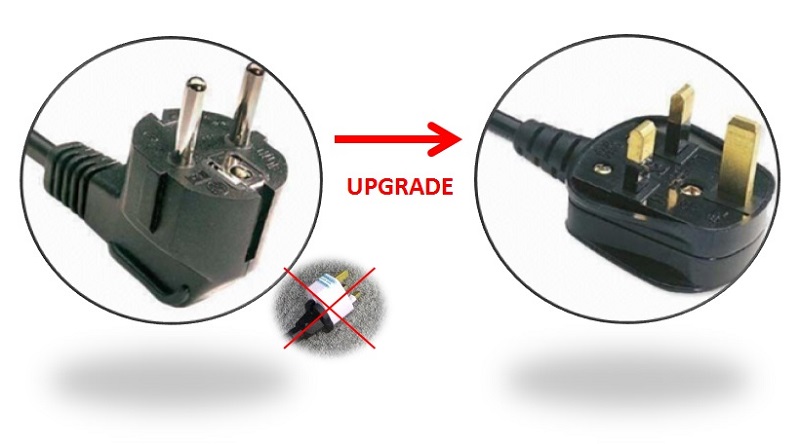 Optional Upgrade To 3 Pin Plug Directly