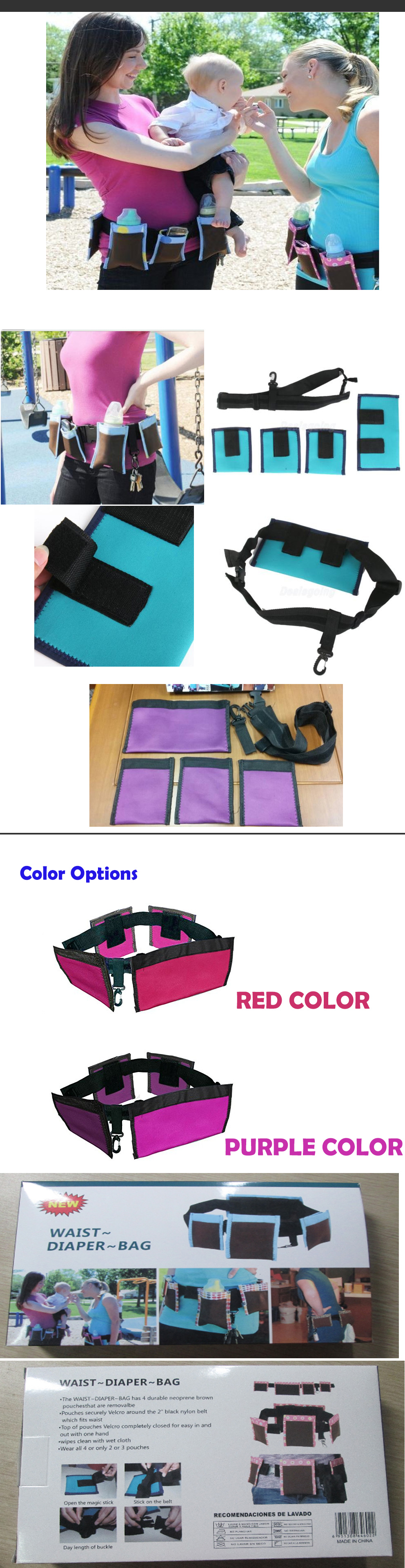 Waist Diapers Bag Mother Baby Care Extendable Belt