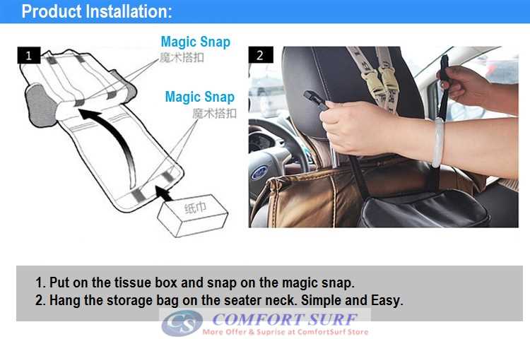 Car Back Seat Multipurpose Cool & Hot Insulation Storage Bag with Multi Holder Organizer + Tissue Holder