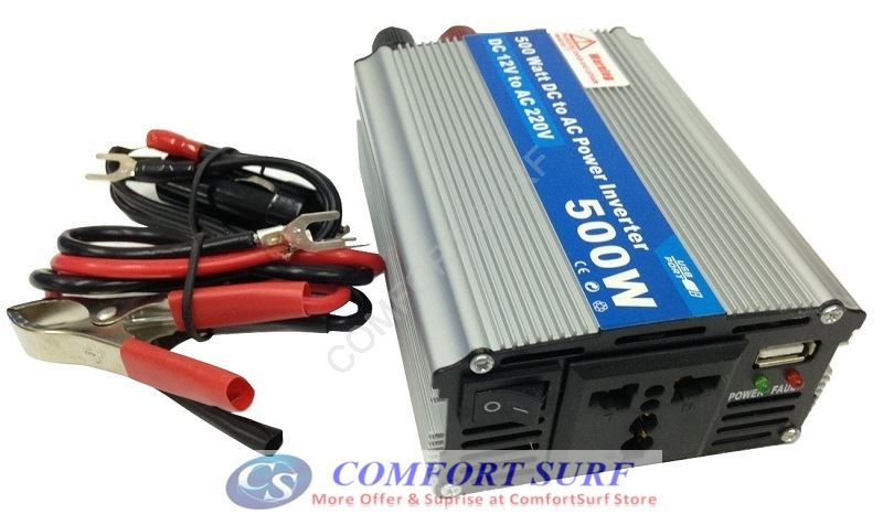 Brand new quality Car Power Inverter 150W / 200W / 300W / 500W / 1000W DC 12V to AC 220V + USB 5V
