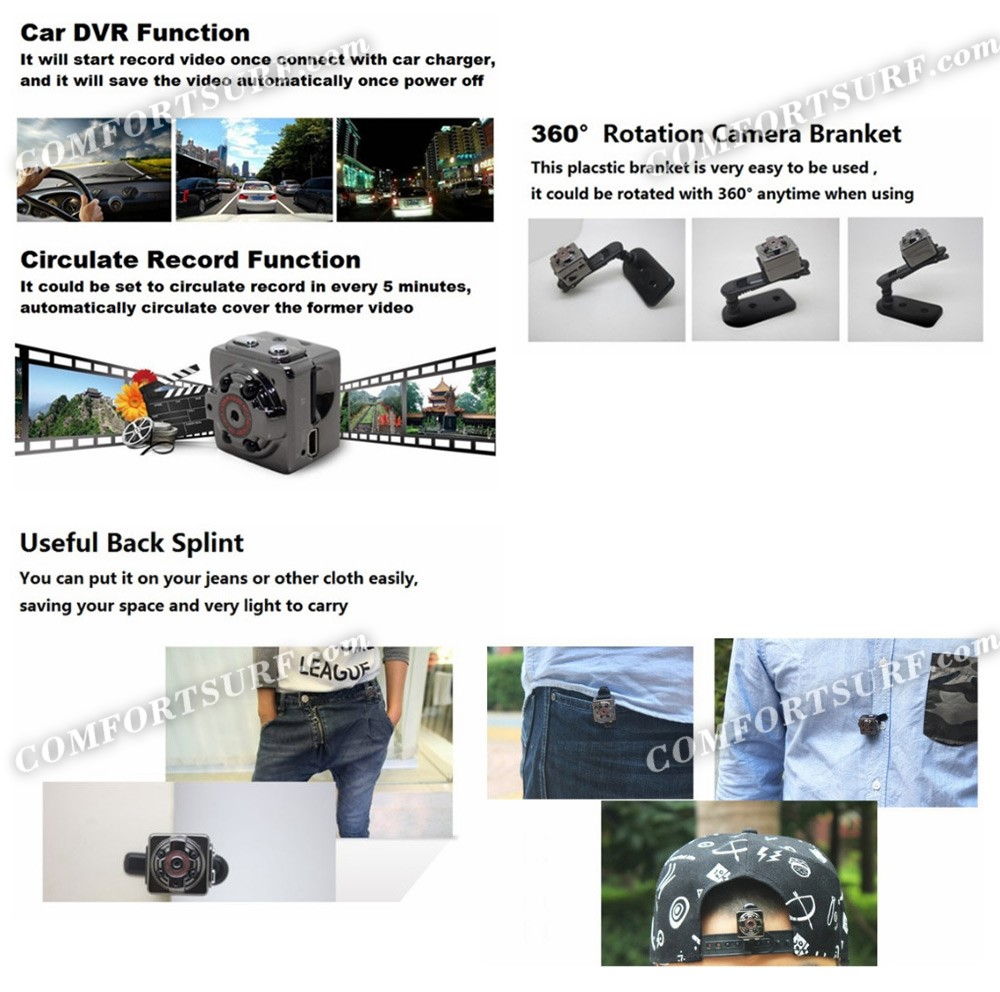 SQ8 Full HD DVR 1080P Mini Car DVR Recorder Car Camera XiaoMi Xiaoyi G30