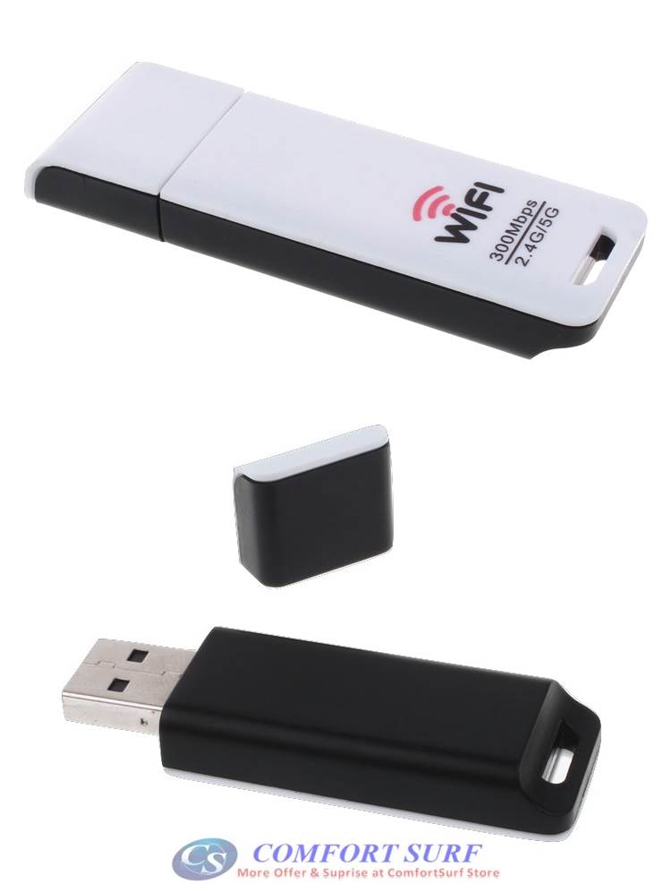 300Mbps Dual Band 2.4GHz / 5GHz With MIMO Tech 2T2R Mode Mini Wireless N USB Wifi Adapter Ralink RT5572N