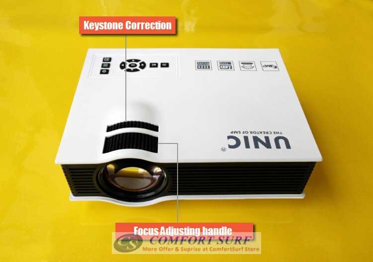 High Resolution LED projector 36-130' with Full HDMI, USB, AV, Audio, SD Card Port.. The New Simplified Micro Projector